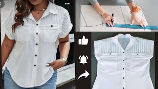 Como Trazar y Coser una Bonita Blusa a la Medida con Cuello para Mujer [upl. by Chiaki]