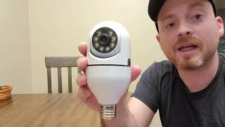 Smart Wireless Light Bulb Security Camera Unboxing Video [upl. by Willette]