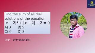 Quadratic Equation  Solution for Modulus x  Conceptual Problem  Easy Solution  Exam Purpose [upl. by Llednav]