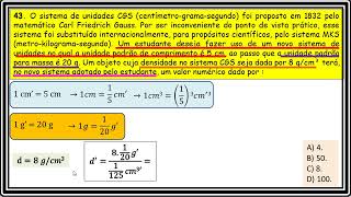 Q43 UECE  VESTIBULAR  FÍSICA  1a FASE 20231 [upl. by Nelak]