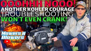 FREE KOHLER COURAGE 19HP ENGINE WON’T CRANK PASSED COMPRESSION STROKE TROUBLESHOOTING WHAT’S WRONG [upl. by Dolores]