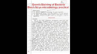 grams staining of bacteria btech 1st yr microbiology practical aceyournote btech shorts [upl. by Munt]