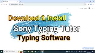 Sony typing tutor 2023 how to downlod full version बिलकुल फ्री  LDC best typing software [upl. by Rimas]