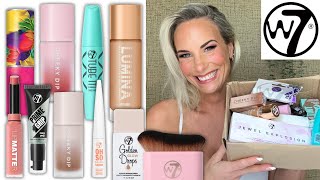 W7 MAKEUP REVIEW TUTORIAL LUMINA CHEEKY DIP TUBE IT LIP BROW DROPS PRIME DUPES NEW ARRIVALS DISCOUNT [upl. by Ailuig]