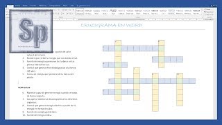 Word  Cómo hacer un crucigrama en Word Tutorial en español HD [upl. by Sauer]