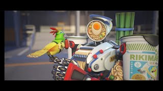 Overwatch 2 Bastion Rikimaru Ramen Skin Showcase [upl. by Piers]