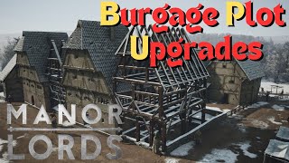 Manor Lords  How To Upgrade A Burgage Plot [upl. by Blumenfeld]