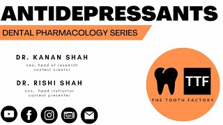 Antidepressants  Dental Pharmacology  Full Lecture 2023 [upl. by Krishna880]