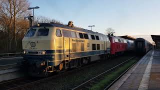 Intercity Kreuzung im Bf Niebüll mit viel 218 [upl. by Jackqueline]