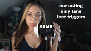 ASMR  Ear Eating Only Fans and Feet Triggers [upl. by Inajar]