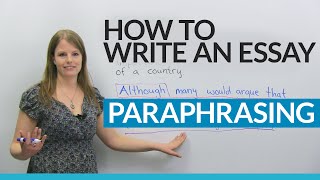 How to write a good essay Paraphrasing the question [upl. by Whittaker]