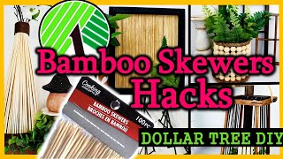 BEST 1 Bamboo Skewers HACKS amp DIYS  Dollar Tree GENIUS Home Decor 2022 [upl. by Xyla]