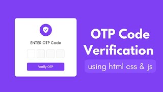 OTP Code Verification Form in HTML CSS amp JavaScript [upl. by Notnirb]