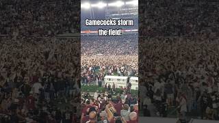 South Carolina Gamecocks storm the field after Defeating 10 Texas AampM  1122024 [upl. by Etteiluj]