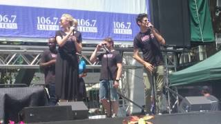 Drew Gehling Betsy Wolfe and the Cast Of Waitress at Broadway In Bryant Park 07202017 [upl. by Lejeune]