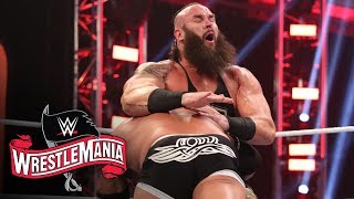 Braun Strowman survives four spears from Goldberg WrestleMania 36 WWE Network Exclusive [upl. by Ursal]