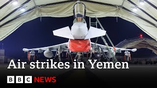 US launches more strikes against Houthis in Yemen  BBC News [upl. by Saoj510]