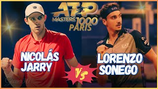 🔴 Nicolás Jarry vs Lorenzo Sonego ATP Masters 1000 ParigiBercy 🎾 Tennis live [upl. by Yarled]