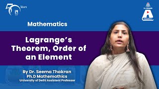 Lagrange’s Theorem Order of an Element  Mathematics  S Chand Academy [upl. by Nylia]