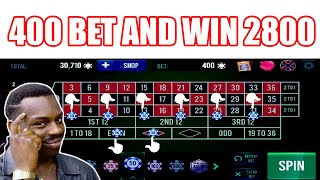 400 BET AND WIN 2800  Best Roulette Strategy  Roulette Tips  Roulette Strategy to Win [upl. by Oeniri]