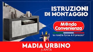 Istruzioni di montaggio Madia 3A Urbino  MONDO CONVENIENZA [upl. by Allak981]