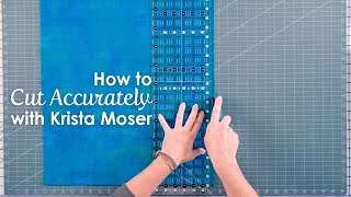 How to Cut Fabric Accurately for Quilting Stripsets  Krista Moser  Fat Quarter Shop [upl. by Annaoj]