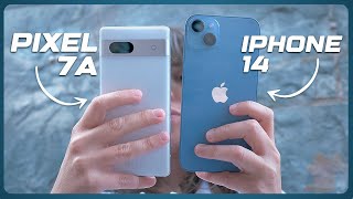 ¡Vaya PELEA Pixel 7a vs iPhone 14 [upl. by Schweitzer]