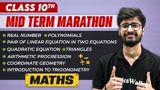 Complete CBSE Maths  Class 10th  MID Term in One Shot  Marathon Series 🔥 [upl. by Ilwain819]