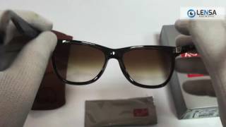 Ochelari de soare RayBan RB4184 71051  LENSARO [upl. by Aihsilef504]