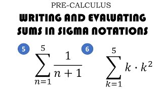 WRITING AND EVALUATING SUMS IN SIGMA NOTATION [upl. by Manvil849]