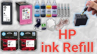 How to refill Hp ink cartridgeHow to Refill HP Ink 47 Cartridgehow to refill ink cartridge hp [upl. by Aikemal]