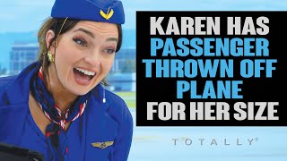 Karen Gets FLYER THROWN OFF Plane for her Size [upl. by Ted473]