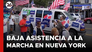 Baja asistencia en la quotGran Marchaquot en apoyo a Kamala Harris en Nueva York [upl. by Latonia]