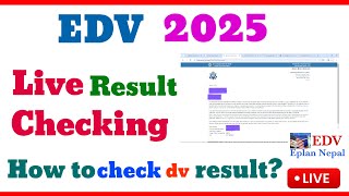 How to check dv result  dv lottery result 2025 live [upl. by Pirozzo]