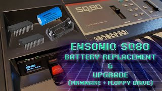 Ensoniq SQ80 Battery Replacement amp Upgrade Firmware  Floppy Drive [upl. by Nednyl832]