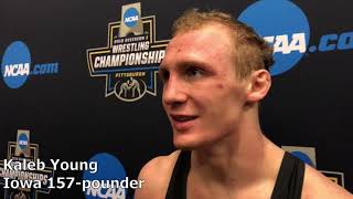 Kaleb Young takes 5th at the 2019 NCAA Wrestling Championships [upl. by Yddeg435]