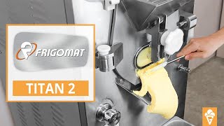 Profi Eismaschine Frigomat Titan 2  Probelauf Eisherstellung mit Orangeneis [upl. by Yejus]