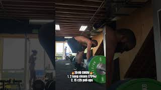 Pullup and hang clean EMOM crossfit emom wod crossfitexercises crossfit [upl. by Narag]