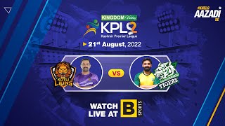 KPL Season 2 Match 16 Kotli Lions v Muzaffarabad Tigers KPL BSports KheloAazadiSe kpl2022 [upl. by Alyhs]