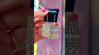 Diy oxidised earrings crafterrumiya youtubeshorts diy handmade earrings viralvideo trending [upl. by O'Hara]