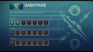 Destiny 2  Variks Sabotage Missions amp The Aftermath Quest [upl. by Roque]