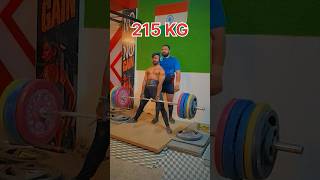 Attempting My First 215 KG Deadlift [upl. by Ayouqes294]