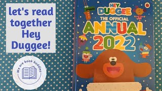 lets read together a Hey Duggee annual 2022 The Hair Badge The Tadpole Badge The River Badge [upl. by Beker501]