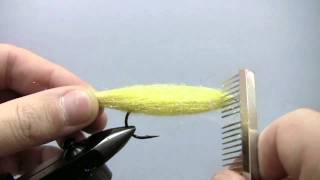 Fly Tying Yellow Brush Streamer [upl. by Eibbor]