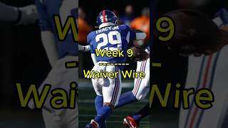 🏈 Week 9 Waiver Wire Targets [upl. by Oremor]