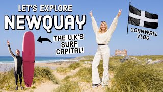 Exploring Newquay Town amp Beaches Were in Cornwall  England Travel Vlog [upl. by Sukramed]