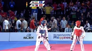 Female 57kg Semifinal Iran vs Philippines I 22nd Asian Taekwondo Championships [upl. by Esined]