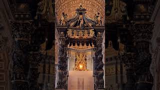 The restored Baldacchino of St Peters Basilica Italy [upl. by Shayn998]