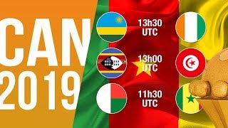 Eliminatoires CAN 2019  Programme de la 2ème journée [upl. by Nobel]