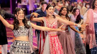 Brides Family Surprises the Bride amp Groom with a Beautiful Dance Performance at the Sangeet  4K [upl. by Leler320]